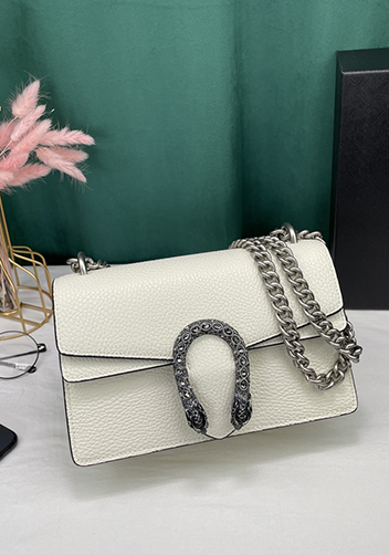 Jess Small Leather Shoulder Bag White