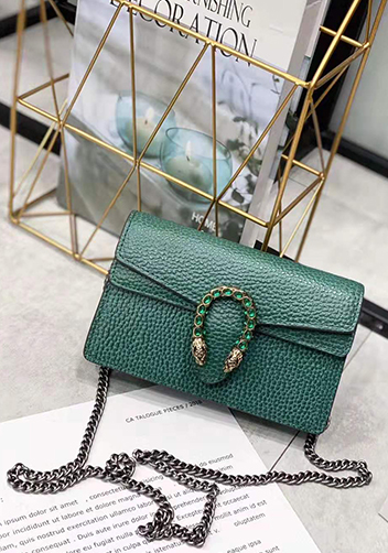 Jess Mini Leather Shoulder Bag Green