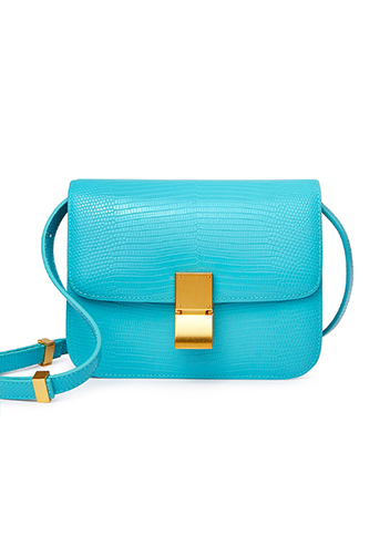 Martha Small Lizard Leather Glacier Blue