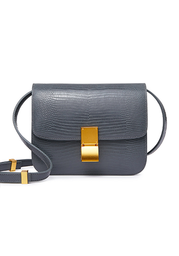 Martha Small Lizard Leather Dark Grey