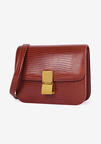 Martha Small Lizard Leather Brown