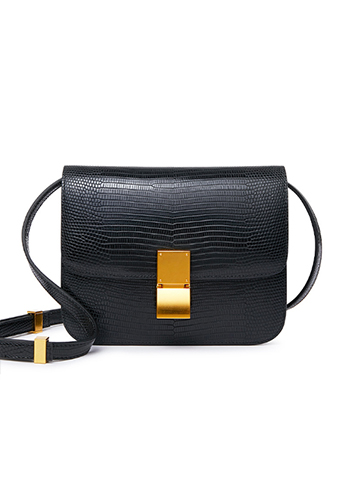 Martha Small Lizard Leather Black