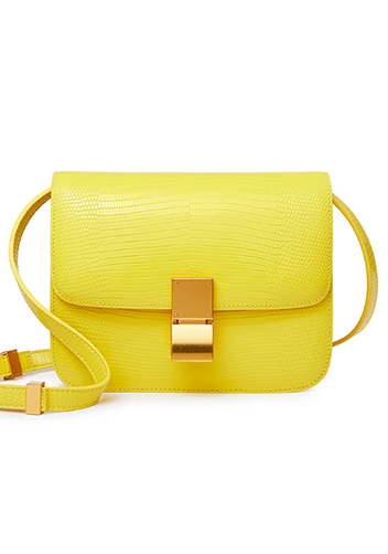 Martha Medium Lizard Leather Yellow