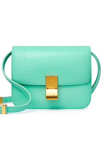 Martha Medium Lizard Leather Mint Green