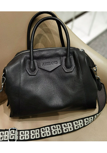 Christi Soft Leather Medium Bag Black