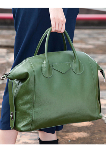 Christi Soft Leather Large Bag Green