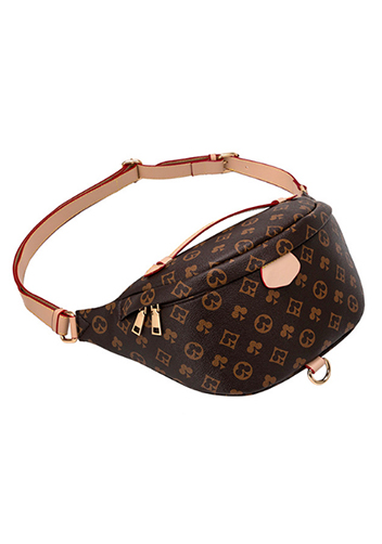 Louisa Flower Vegan Leather Waist Bag Brown