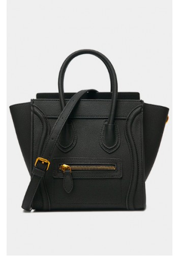 Vanessa Mini Tote Grain Leather Black