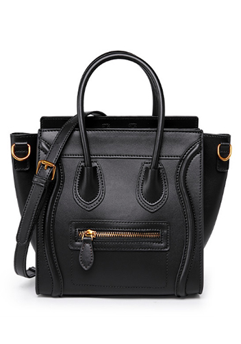 Vanessa Mini Tote In Smooth Leather Black