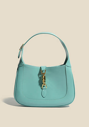 Daphne Leather Shoulder Bag Small Blue