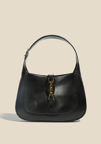 Daphne Leather Shoulder Bag Small Black