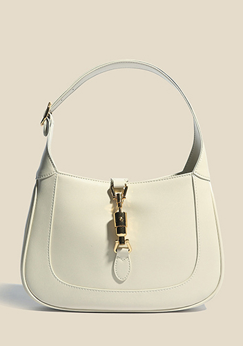 Daphne Leather Shoulder Bag White