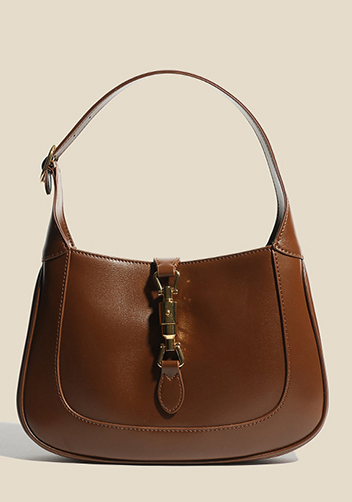 Daphne Leather Shoulder Bag Brown
