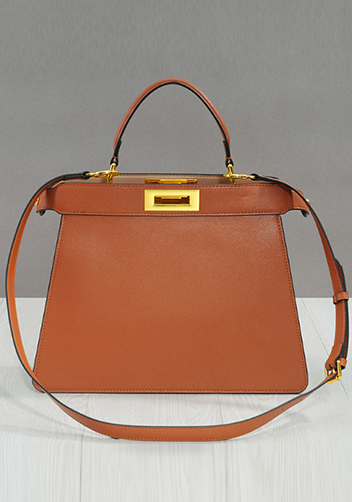 Carrie Leather Bag With Gold Hardware Camel