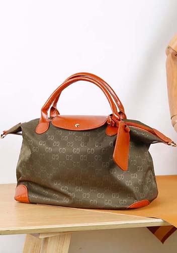 Rachele Nylon Medium Bag GD Khaki