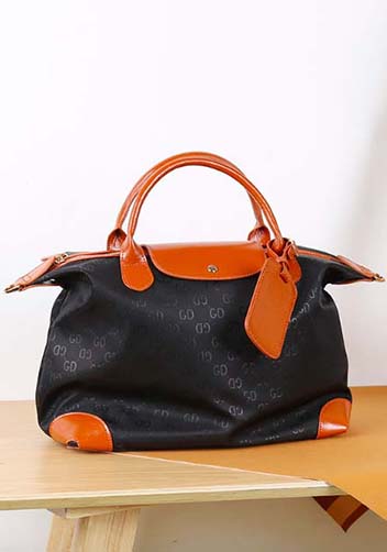 Rachele Nylon Medium Bag GD Black