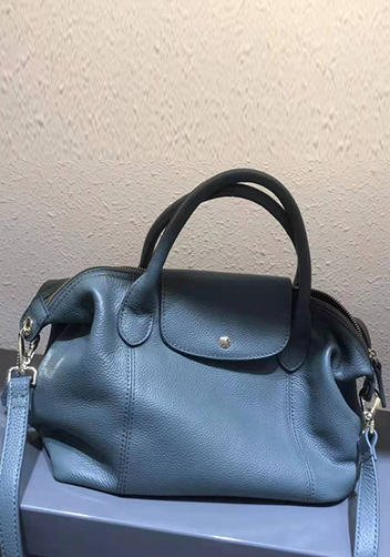 Rachele Leather Medium Bag Blue Grey