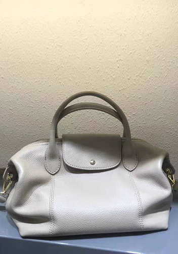Rachele Leather Medium Bag Blue Cream