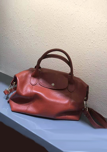 Rachele Leather Medium Bag Blue Brick