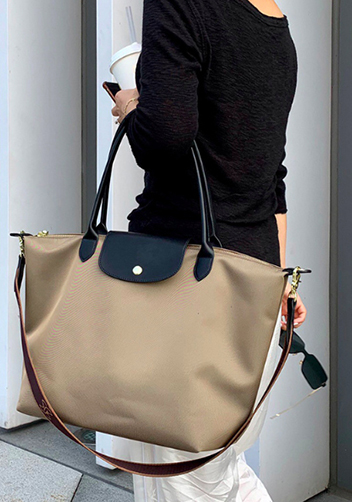 Rachele Nylon Large Bag Khaki