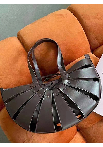 The Coquille Vegan Leather Shoulder Bag Choco