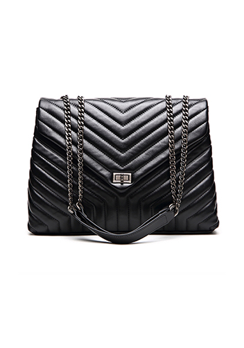 Yvonne Medium Shoulder Bag Lambskin Black