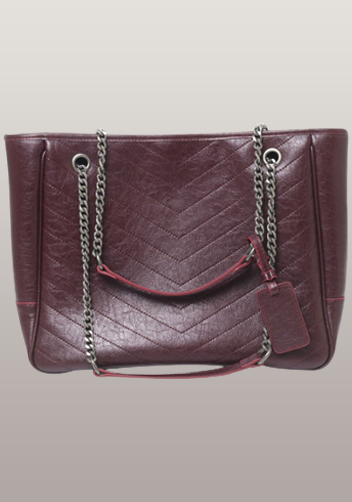 Yvonne Leather Tote Burgundy