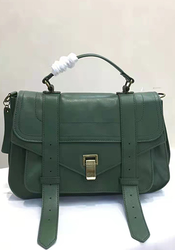 The Cartable Leather Bag Green