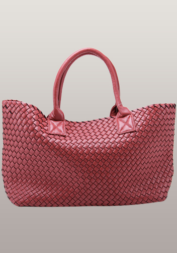 Grand Boulevard Woven Large Tote Red