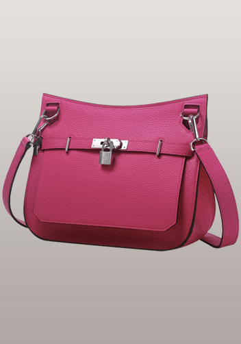 Birgit Calf Leather Shoulder Bag Hot Pink Birgit Calf Leather Shoulder Bag Hot Pink