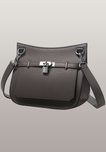 Birgit Calf Leather Shoulder Bag Grey Birgit Calf Leather Shoulder Bag Grey