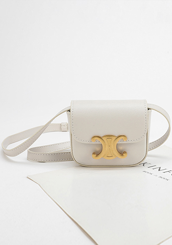 Yuga Leather Lipstick Headset Mini Bag Cream