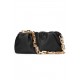 Dina Leather Clutch Chain Bag Black