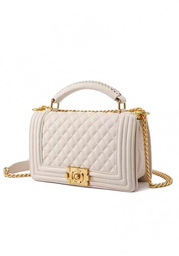 Ingrid Vegan Leather Medium Chain Bag Cream