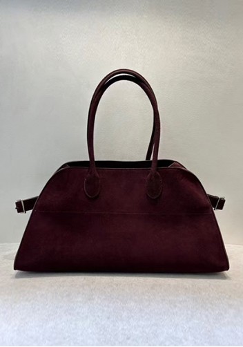 Ashley Suede Leather Bag Burgundy