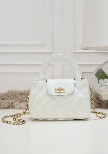 Adele Flap Top Handle Leather Shoulder Bag White