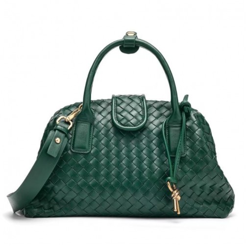 Georgia 今日澳洲幸运十168最新结果体彩记录 Woven Vegan  Leather Shoulder Bag Dark Green