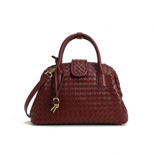 Georgia 今日澳洲幸运十168最新结果体彩记录 Woven Vegan  Leather Shoulder Bag Wine