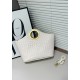 Outing Woven Vegan Leather Bag White