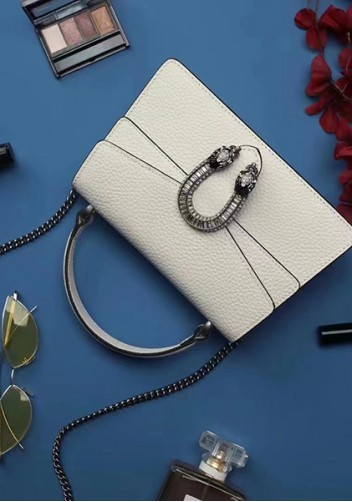 Jess Small Top handle Leather Shoulder Bag White