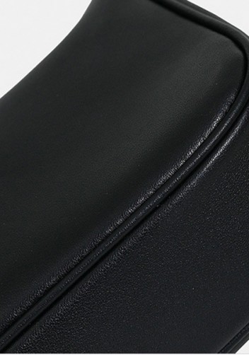 Monaco Glam Carry All Leather Clutch Bag Black Gold