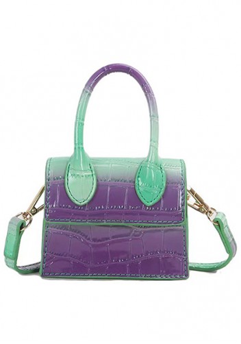 Small Is Beautiful Mini Bag Croc Vegan Leather Gradient Purple Small Is Beautiful Mini Bag Croc Vegan Leather Gradient Purple