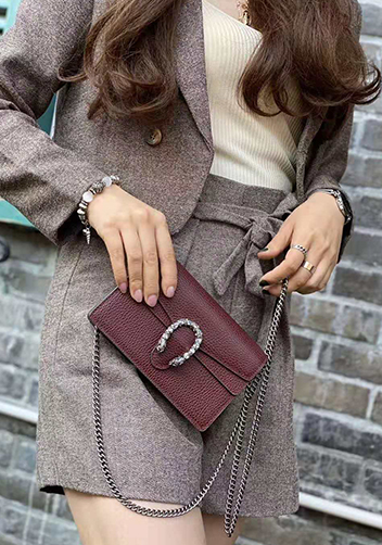 Jess Mini Leather Shoulder Bag Burgundy