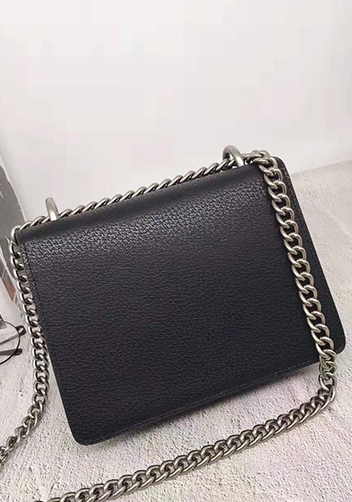 Jess Mini Square Leather Shoulder Bag Black