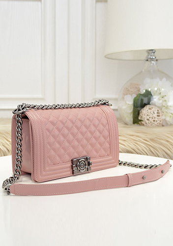 Ingrid Litchi Leather Flap Pink