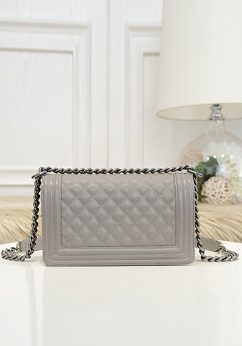 Ingrid Litchi Leather Flap Grey