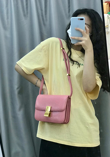 Martha Small Lizard Leather Pink