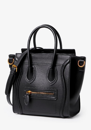 Vanessa Mini Tote In Smooth Leather Black