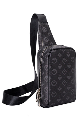 Louisa Flower Vegan Sling Bag Black