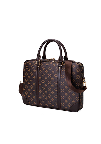 Louisa Poker Vegan Laptop Briefcase Chocolate